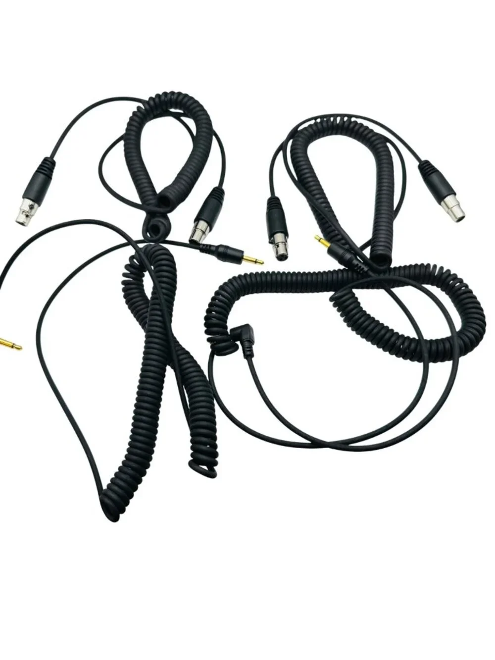Coiled Audio Cables With 3.5mm Gold-Plated Jacks & 5-Pin DIN Connectors